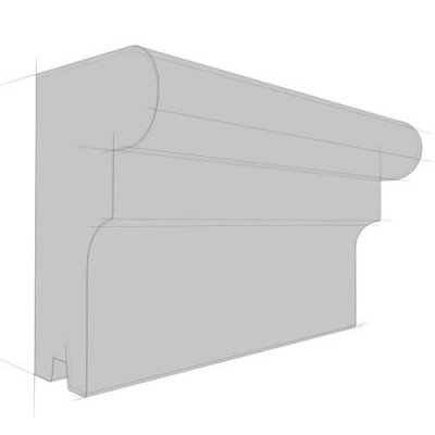 Perfect Fensterbank-/Gurtgesims ASP-min 19 grau