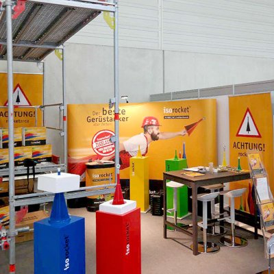 „rocketarea“ auf der FAF in Köln. Baupraxis live auf dem isorocket® Messestand